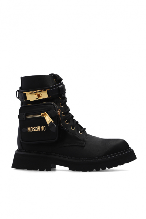 Mens moschino boots best sale